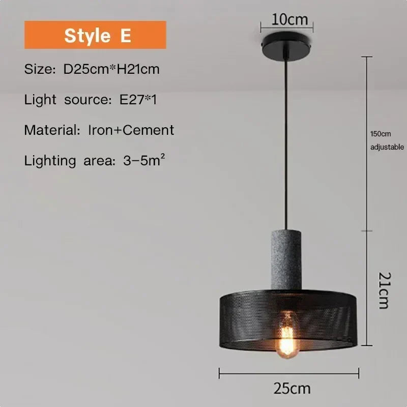 Rivena Retro Zement Pendelleuchte von Landera im Landhausstil