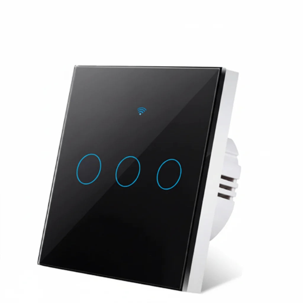 Interruptor de luz tátil WiFi inteligente — compatível com Alexa e Google Home, sem necessidade de fio neutro
