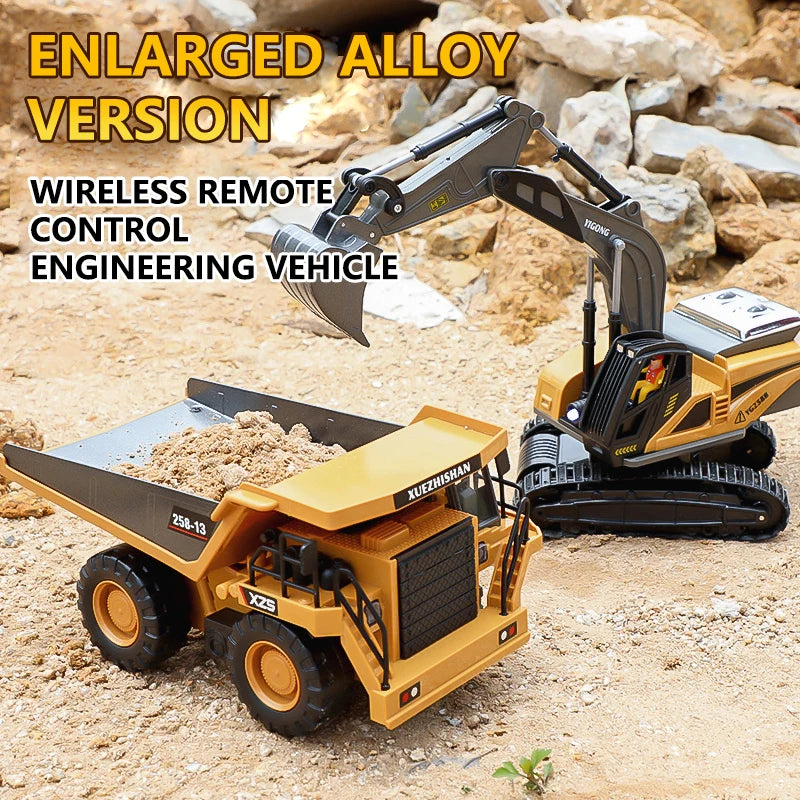 MegaMight RC Excavator — 1/20 Scale, 11-Channel Control