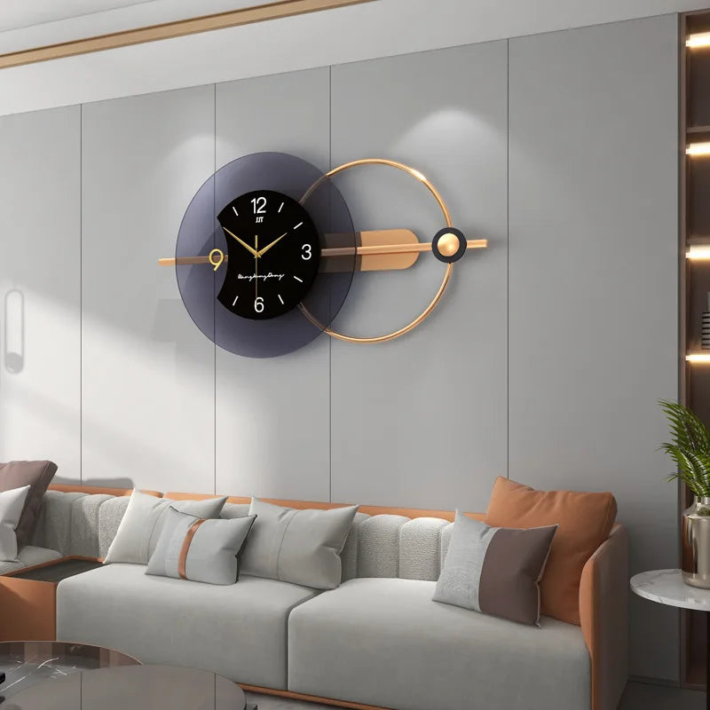 Double-Layer Ring Wall Clock — Modern Hanging Timepiece