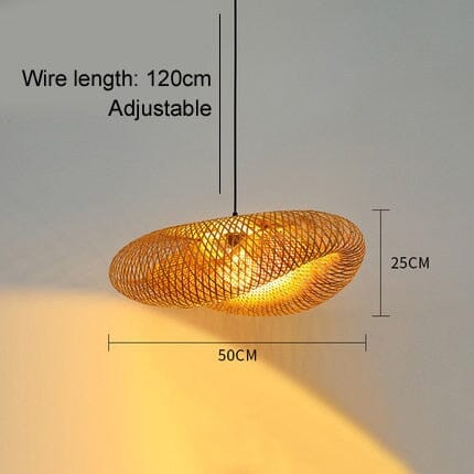 Russel retro hanglamp van bamboe - moderne hanglamp