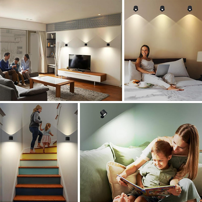 Ładowalna magnetyczna lampa ścienna LED 360° — regulowana lampa bezprzewodowa