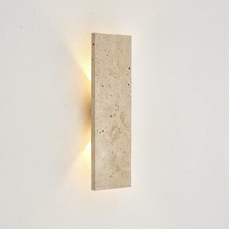 Wasserdichte LED-Wandleuchte – Natursteindesign für drinnen und draußen