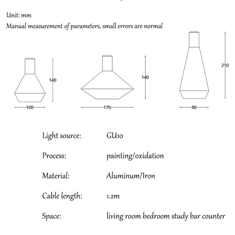 Fjordon Nordic Iron Pendant Light For Kitchen Islands Modern Ceiling Fixture