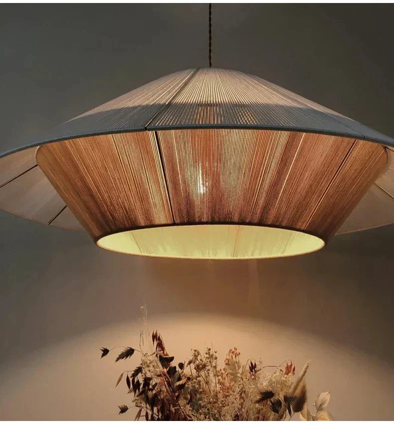 Aurelle Rattan Pendant Lights For Cozy Spaces In Wabi Sabi Style