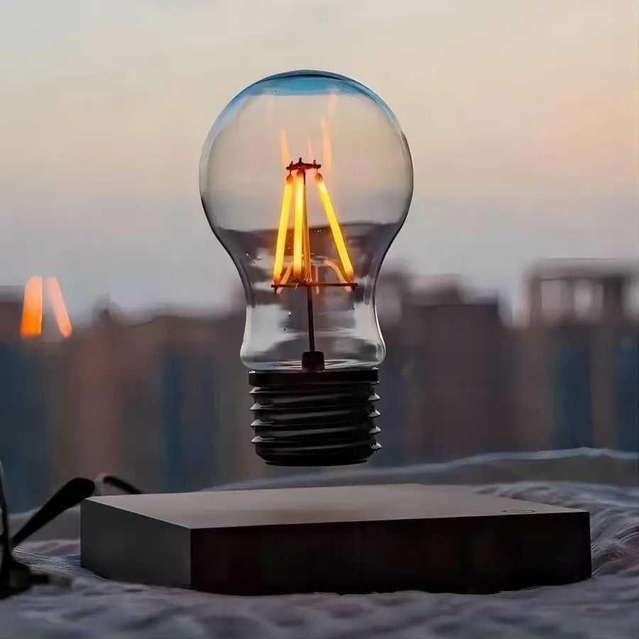 Magnetic Levitation Lamp — Floating LED Bulb, Tri-Color Touch Control