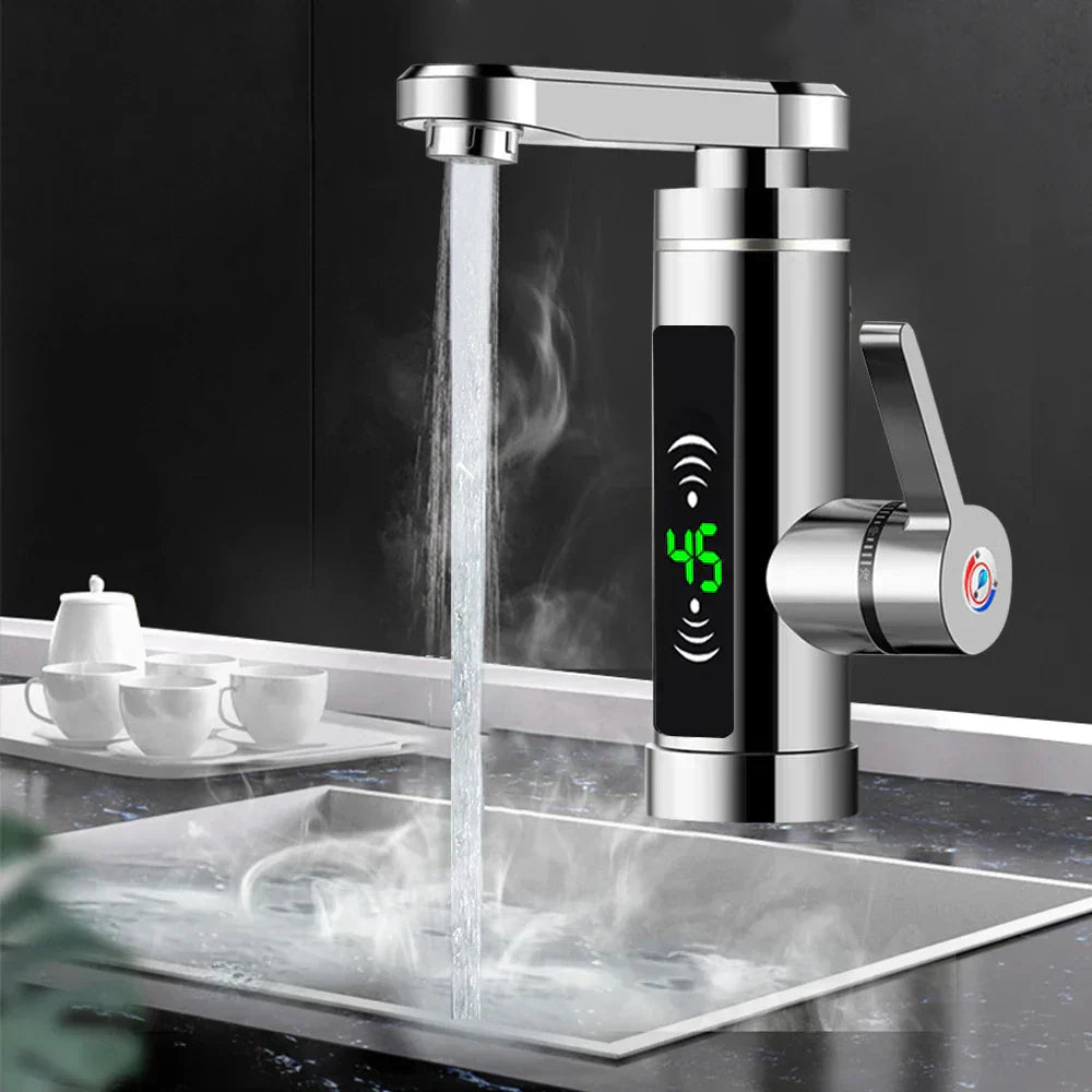 Kirrea 3000W Direktheizungs-Wasserhahn Mit 360-Grad-Drehbarem Auslauf