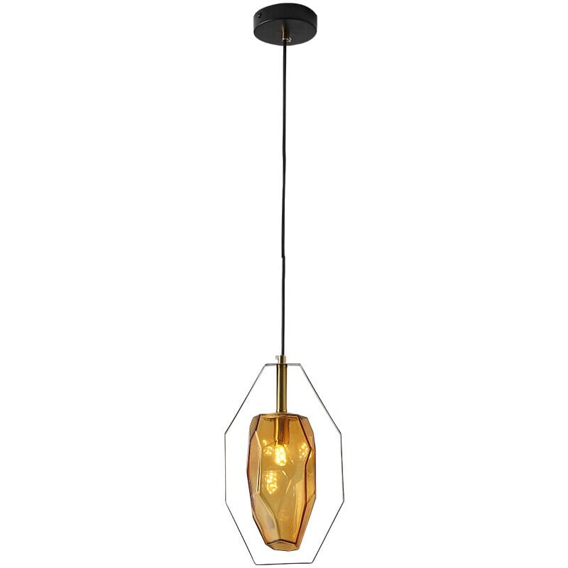 LyraLuxe Hängeleuchte modern für Innenräume mit Glas und Eisen