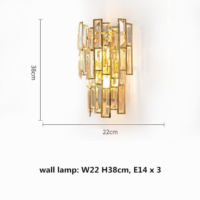 Lucienne Chandelier — Postmodern Golden Crystal Pendant Light