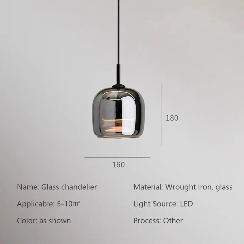 Nordisk LED-pendellampe i glas — moderne luksusbelysning