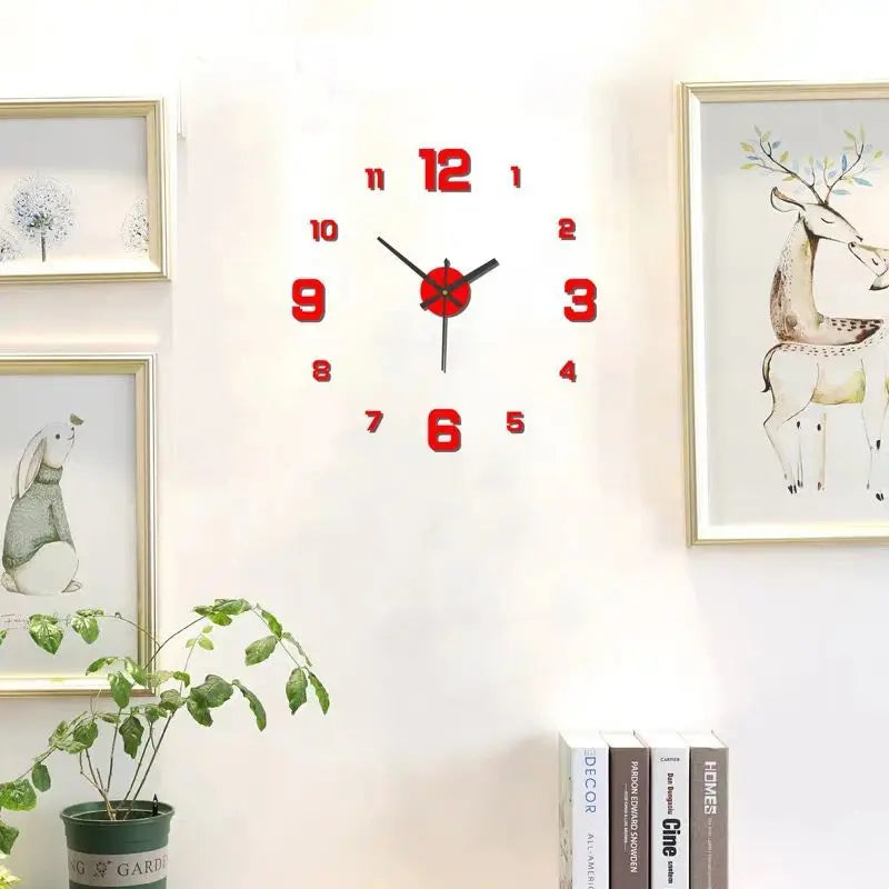 Sleek Frameless Wall Clock With Big Dial And Bold Hands