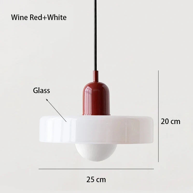 Lampadario retrò nordico in vetro — Lampada regolabile in altezza