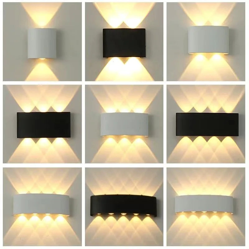 Applique murale LED moderne étanche, options de 2W à 10W