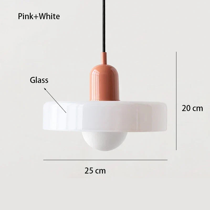 Lampadario retrò nordico in vetro — Lampada regolabile in altezza
