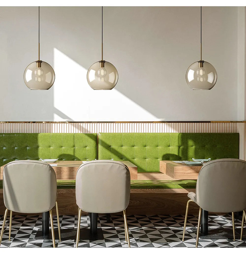 Industriële Nordic hanglamp van glas en led - modern luxearmatuur