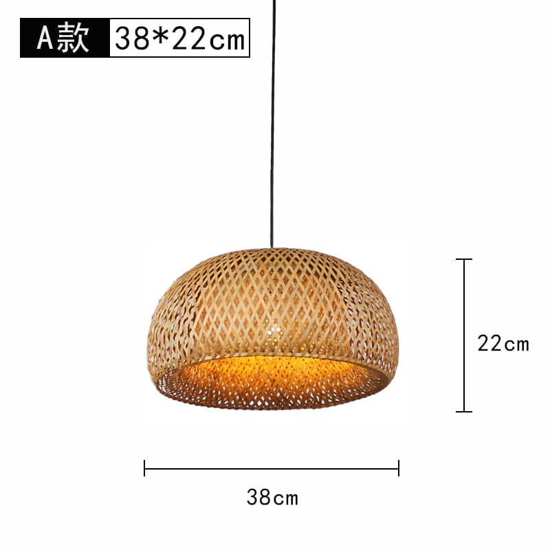 Russel retro hanglamp van bamboe - moderne hanglamp