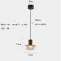 Novalux Pendant Light In Amber Glass With Cracked Shade For Dining