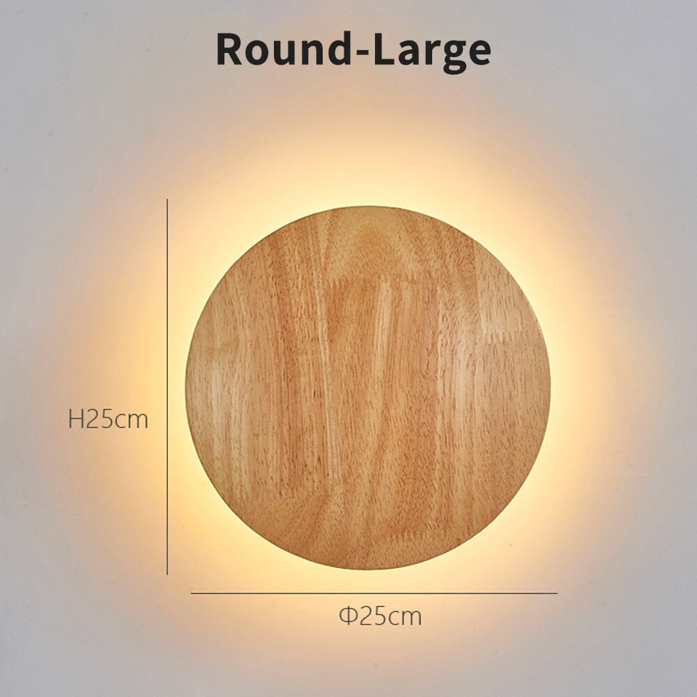 Elora Wooden Wall Light With LED For Hallways And Living Rooms