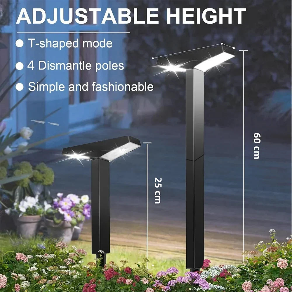 Lampes solaires LED pour allées — Éclairage paysager extérieur étanche