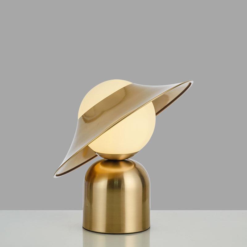 Lunara Gold Schreibtischlampe mit warmem LED-Leuchten für Kommoden und Schreibtische