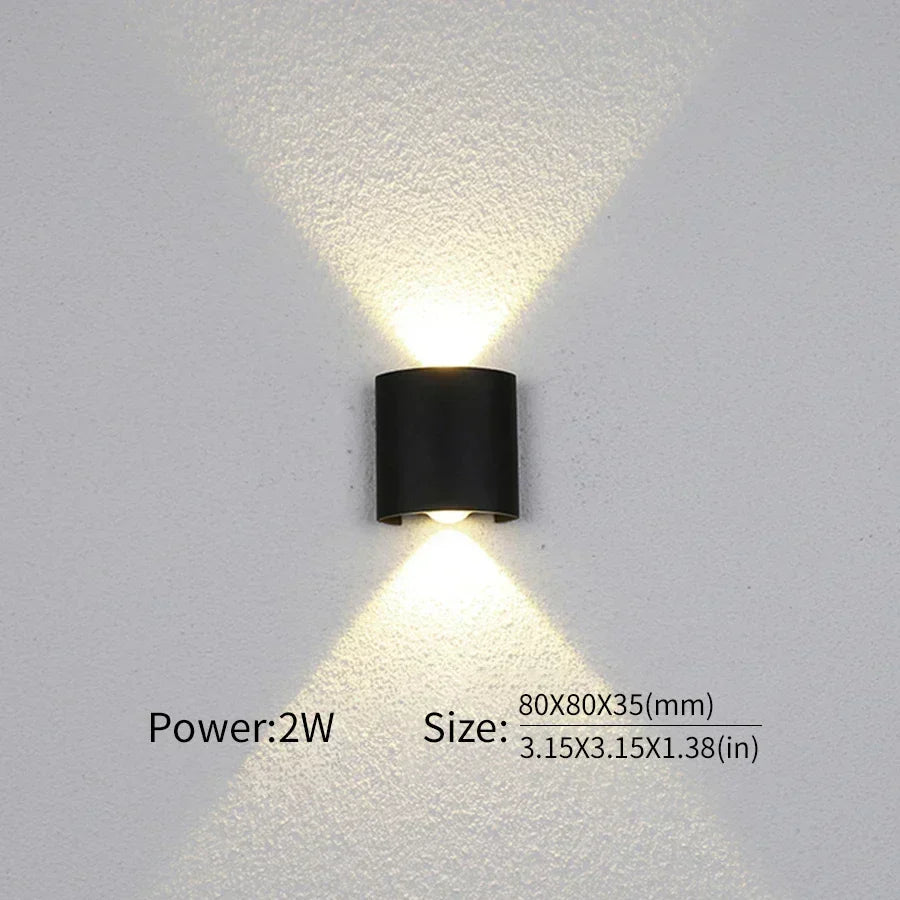 Applique murale LED moderne étanche, options de 2W à 10W