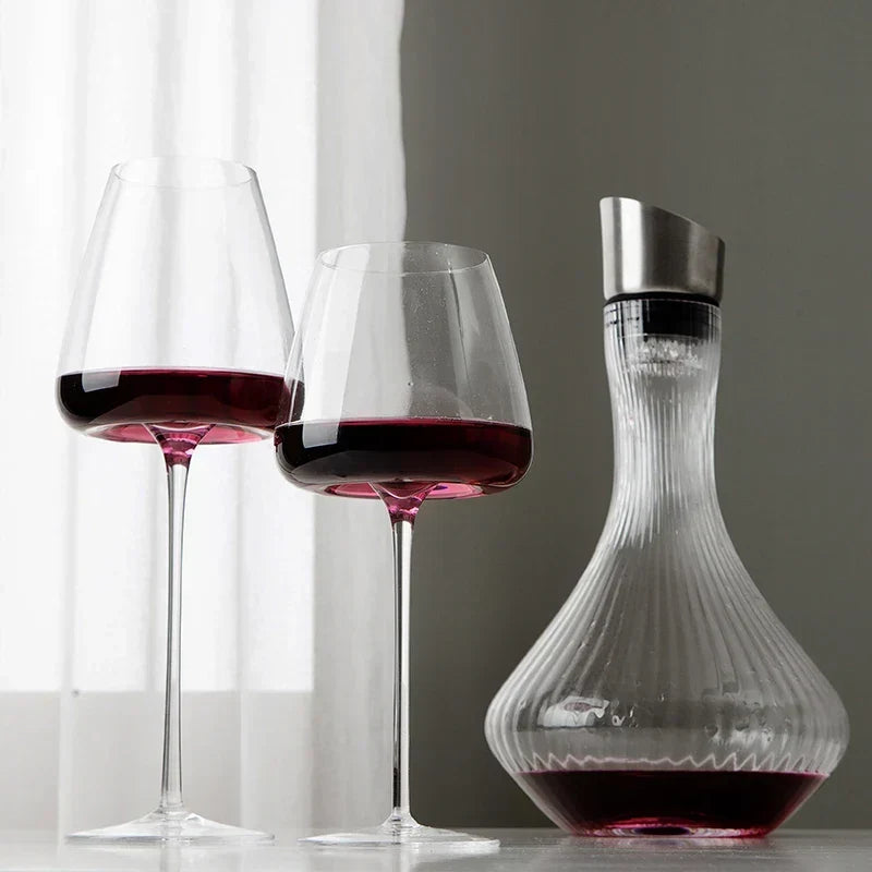 Handgemaakte kristallen wijn- en champagneglazen — sets van 2, 4 en 6, 4 maten