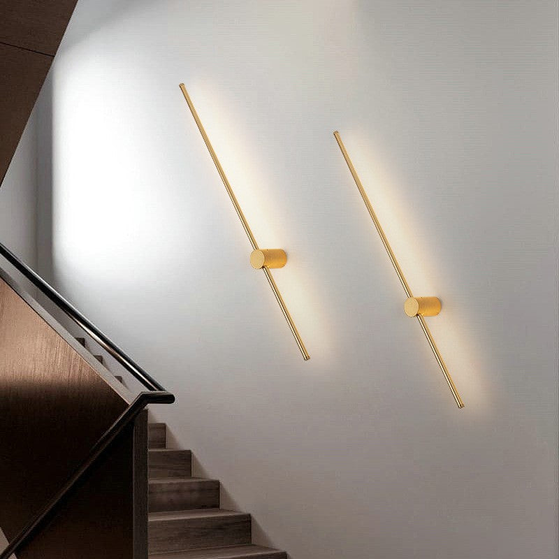 Modern minimalistisk LED-vägglampa, guld eller svart, AC85-265V