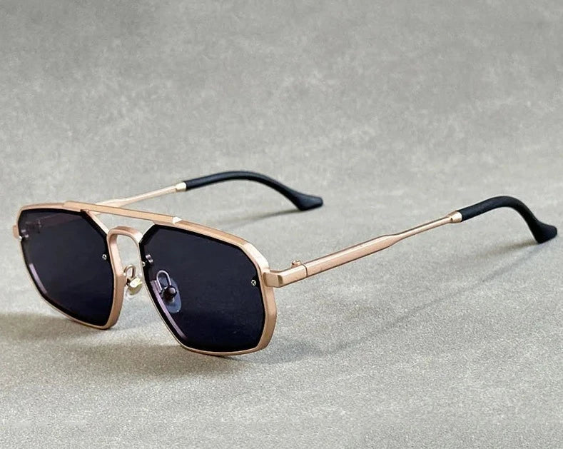 نظارات شمسية بإطار ماسي من Nova — عدسات مضادة للوهج بحماية UV400، تصميم هندسي حاد