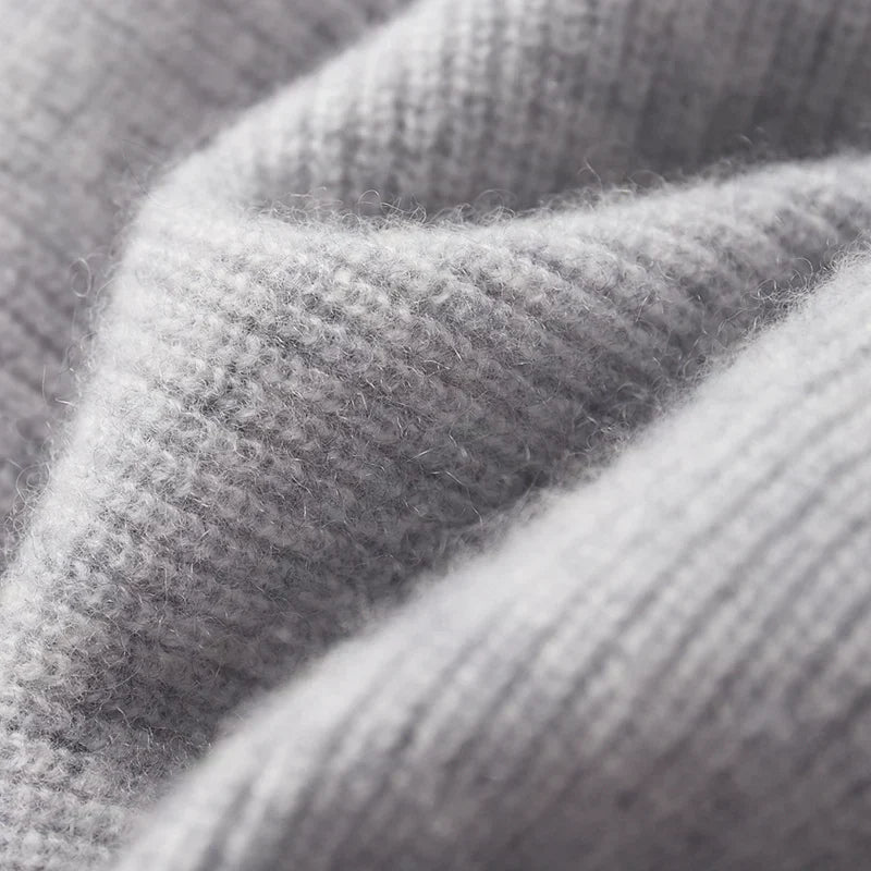 Sudadera con capucha de lana merino y cachemira Royal con cremallera completa - Capa suave y cálida
