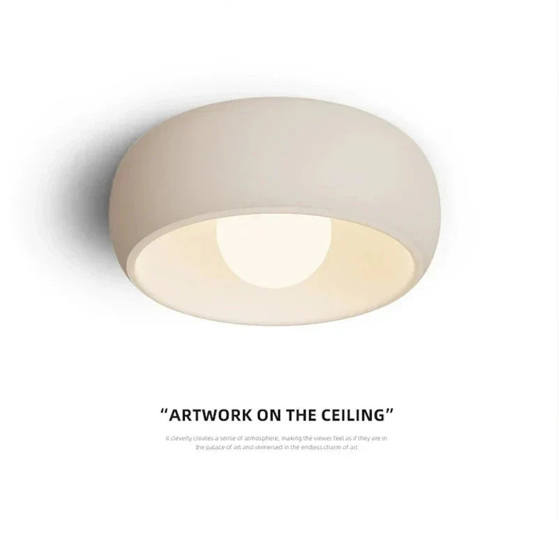 Kairoa Circular Ceiling Light With LED Illumination In Minimal Japanese Wabi-Sabi Style