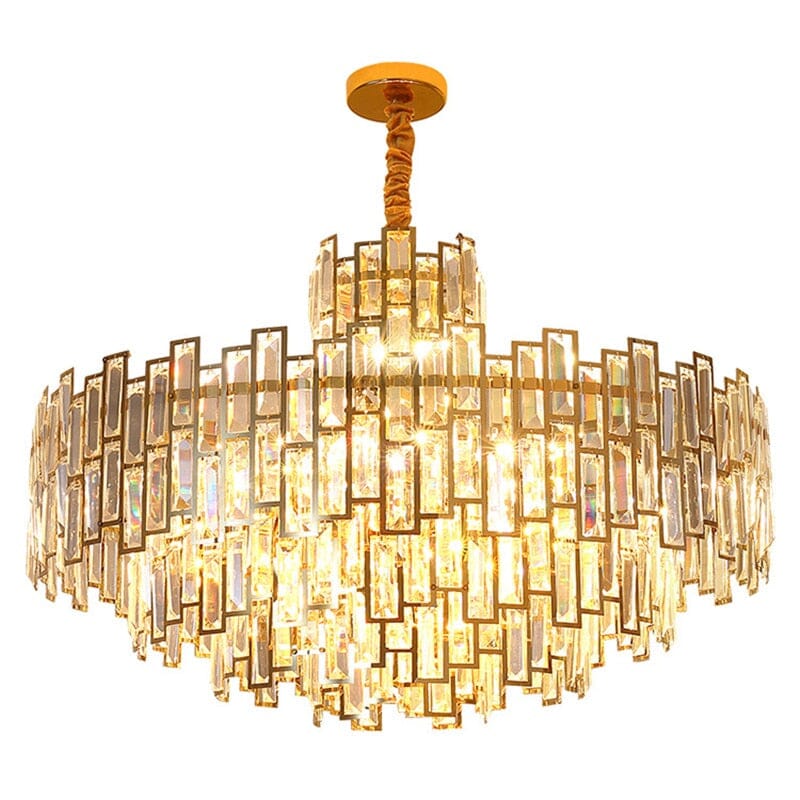 Lucienne Chandelier — Postmodern Golden Crystal Pendant Light