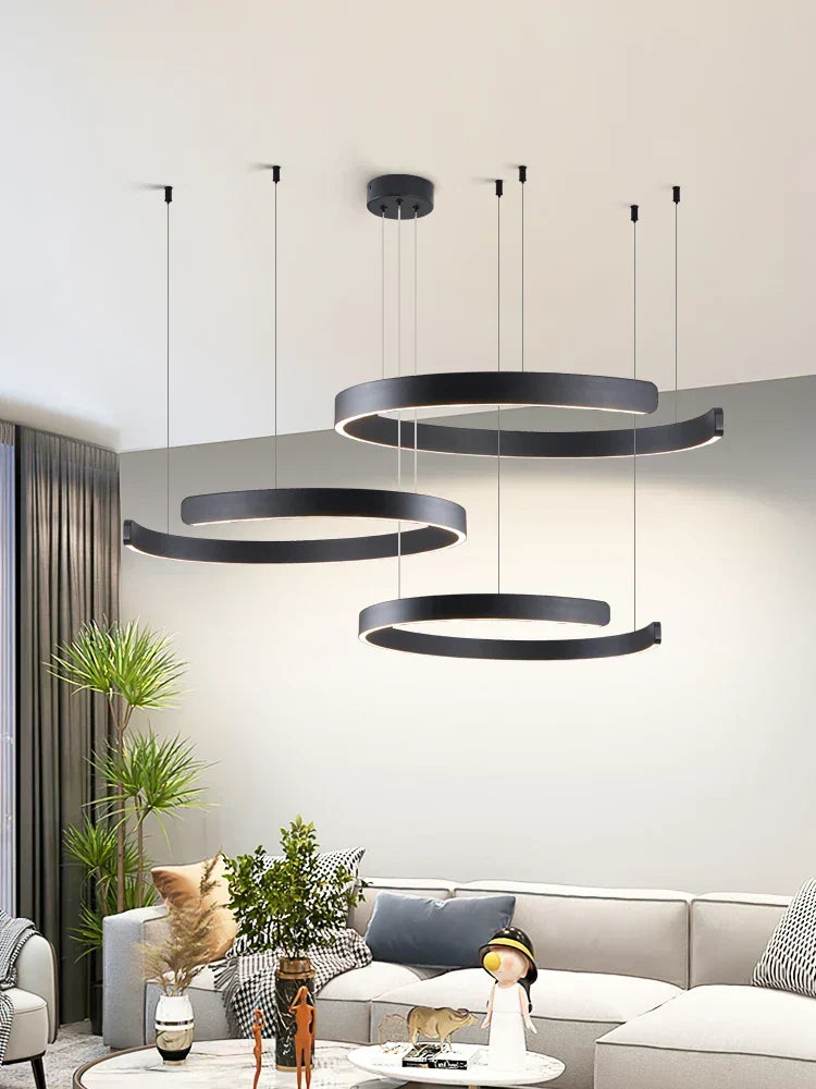 NordicGlow rund LED-lysekrone — myk, justerbar belysning