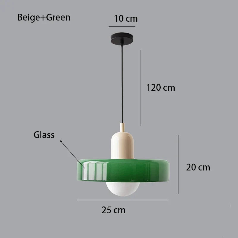 Lampadario retrò nordico in vetro — Lampada regolabile in altezza