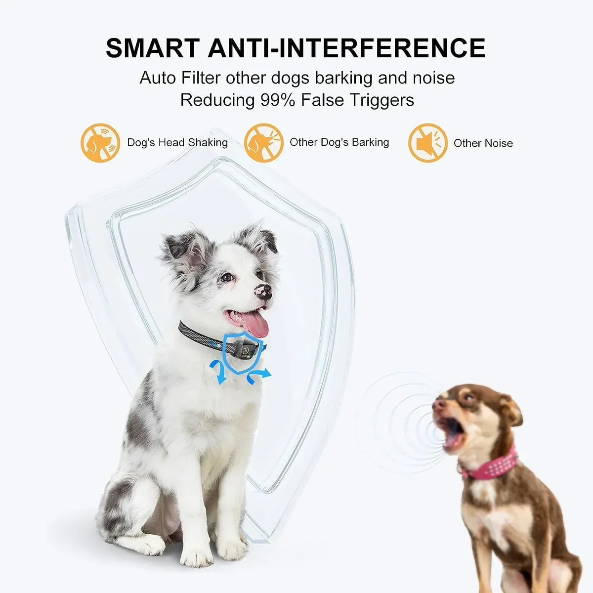 Επαναφορτιζόμενο κολάρο SmartSafe κατά του γαβγίσματος για μικρόσωμους σκύλους