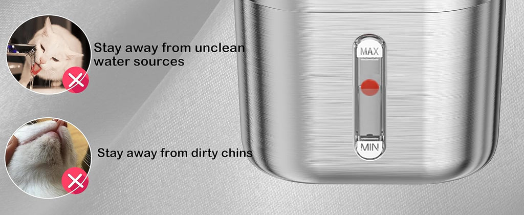 Automatic Cat Water Fountain — Stainless Steel, Continuous Fresh Flow