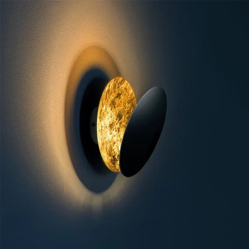 Nordic Vintage Solar Eclipse Wall Lamp – Energy-Efficient LED
