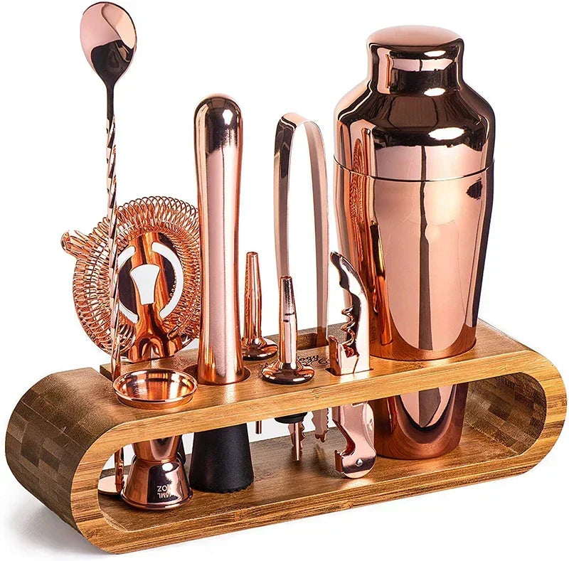 Metallic Bar Set — Complete Cocktail Mixing Tool Collection