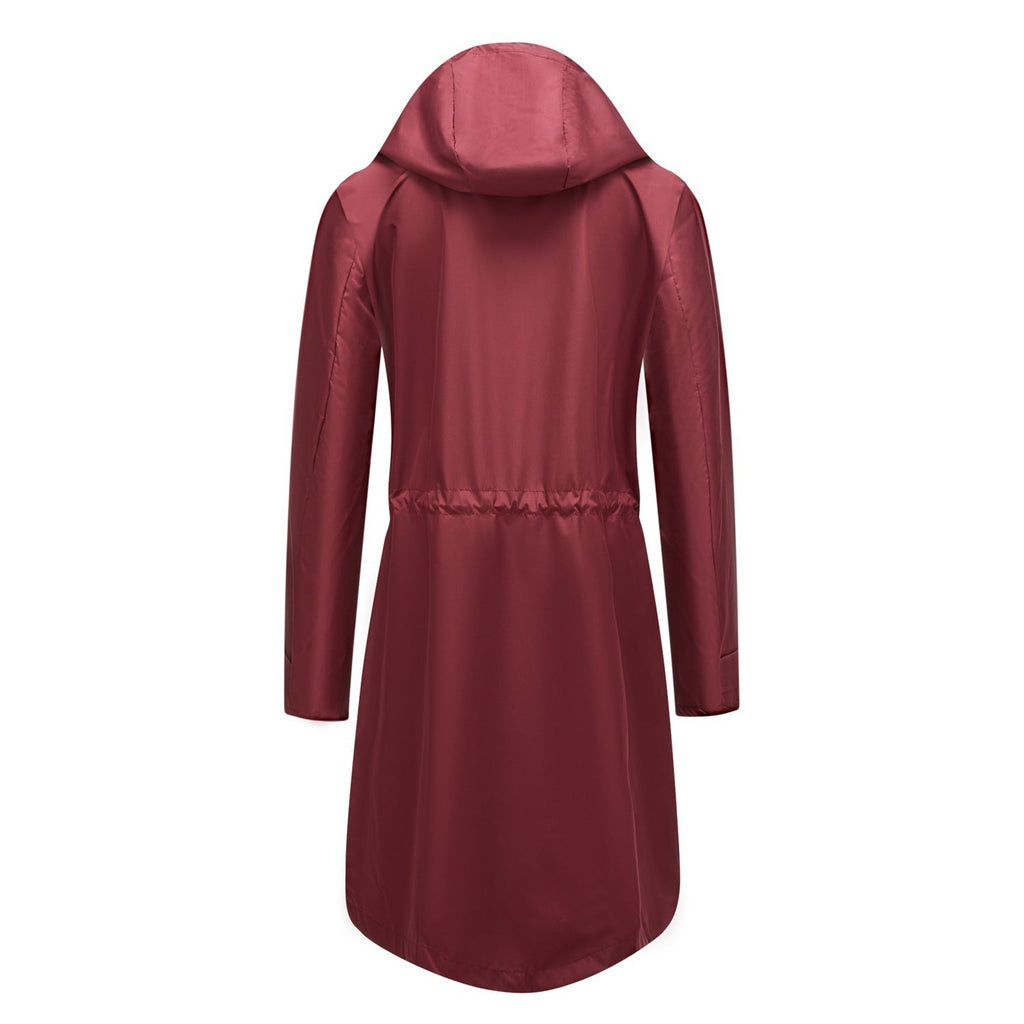 Lisa vattentät trenchcoat/jacka med huva för kvinnor - vindjacka för hösten