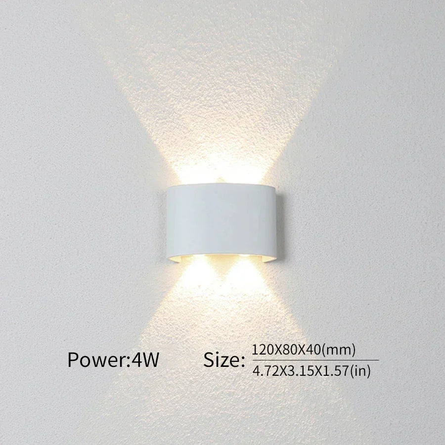 Applique murale LED moderne étanche, options de 2W à 10W