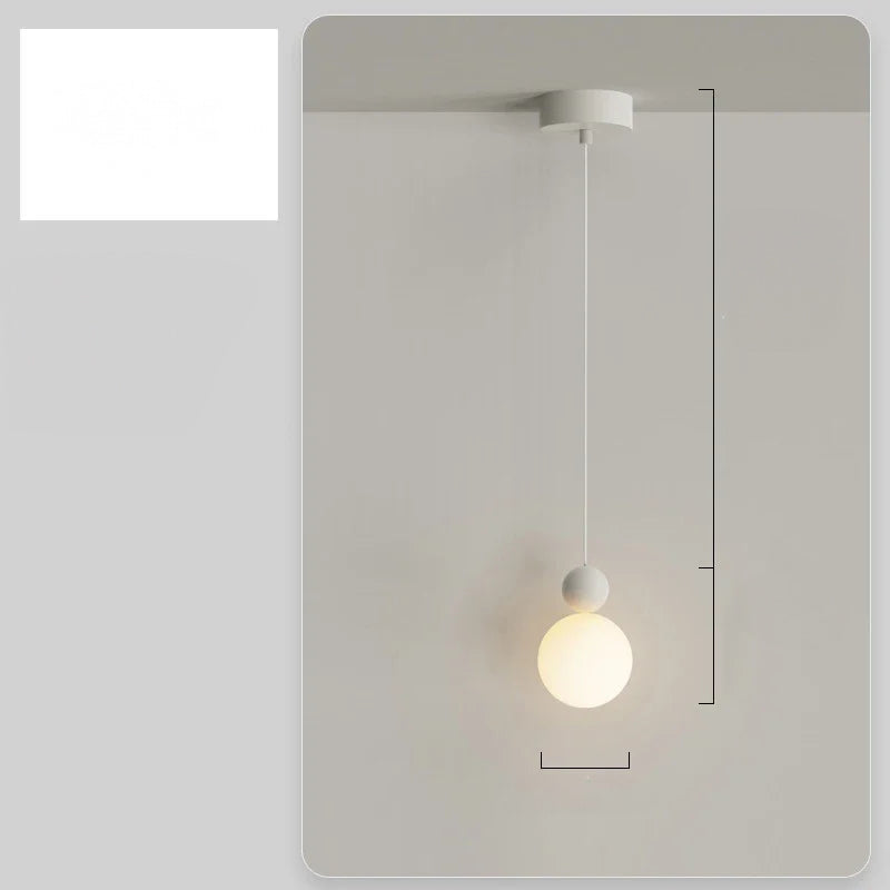 Nordic Light Scandinavian LED Pendant Lamp — Milky White Globe