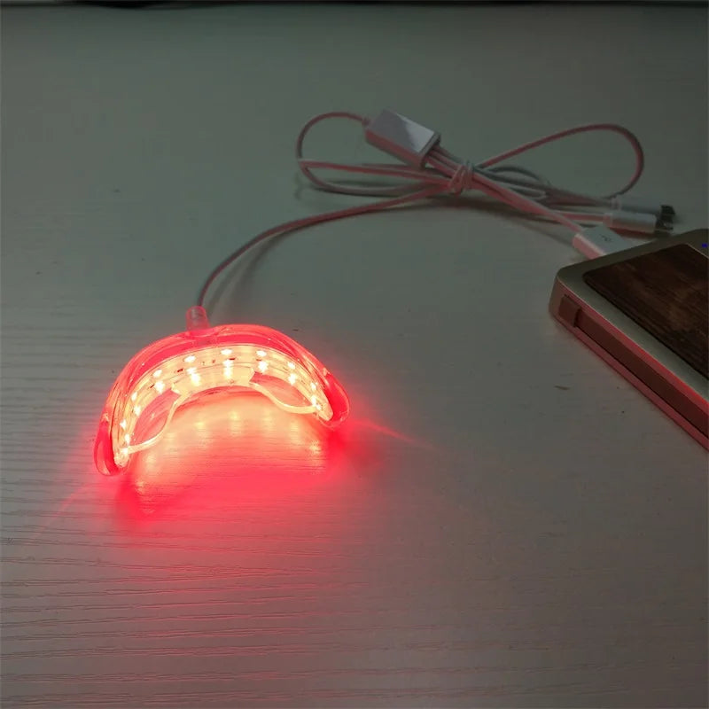 携帯型625nm赤色光口腔ケア機器 — 16個のLEDダイオード、3-in-1コネクター