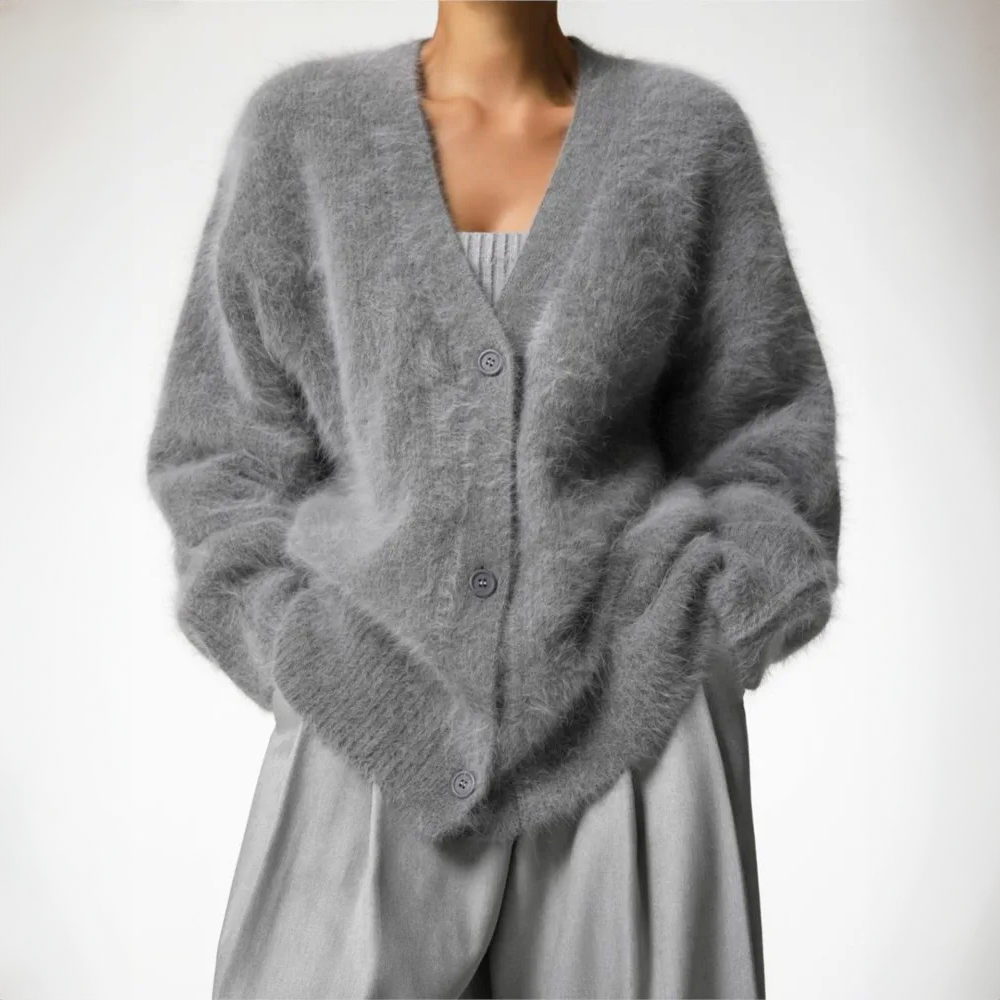 Cardigan in cashmere HAILEY — maglione comodo e morbido da indossare a strati