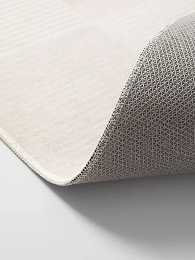 Tapis moderne beige abstrait, style crème - Design résistant et facile d’entretien