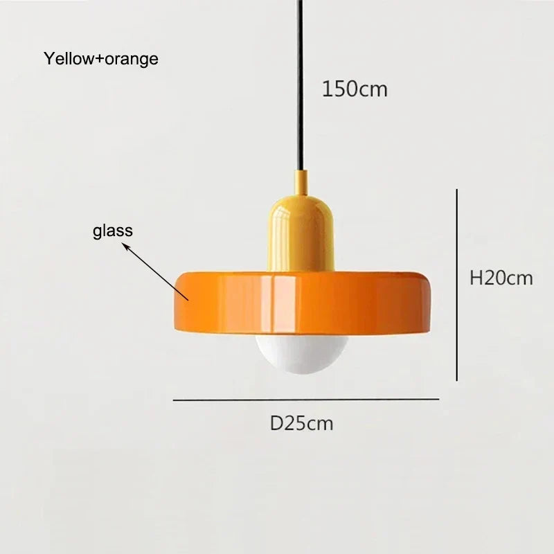 Lampadario retrò nordico in vetro — Lampada regolabile in altezza