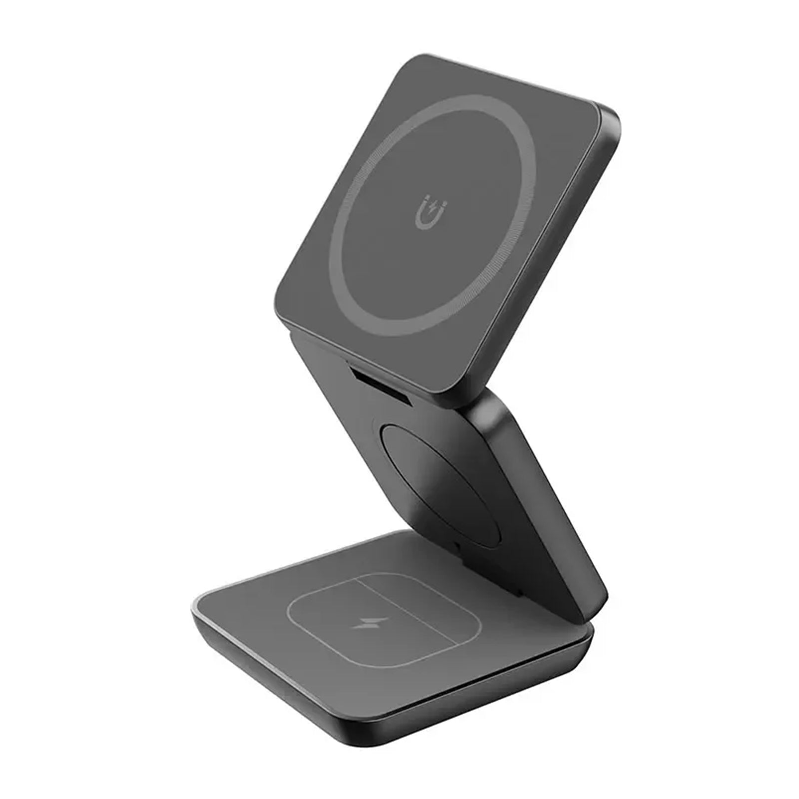Smukła, magnetyczna, składana ładowarka bezprzewodowa, kompaktowa podstawka, kompatybilna z iPhone’em i AirPodsami