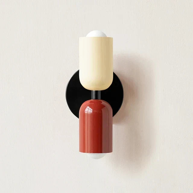 Applique da parete nordica minimalista a doppia luce — illuminazione verso l'alto e verso il basso