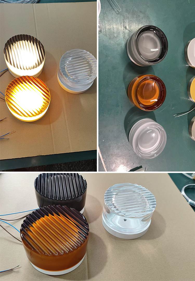 Applique da parete TML Ripple – vetro temperato IP65, interruttore touch, E14