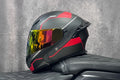 Flip-Up Full-Face Motorcycle Helmet — Dual-Lens Visor, Aerodynamic Rear Wing, DOT Certified