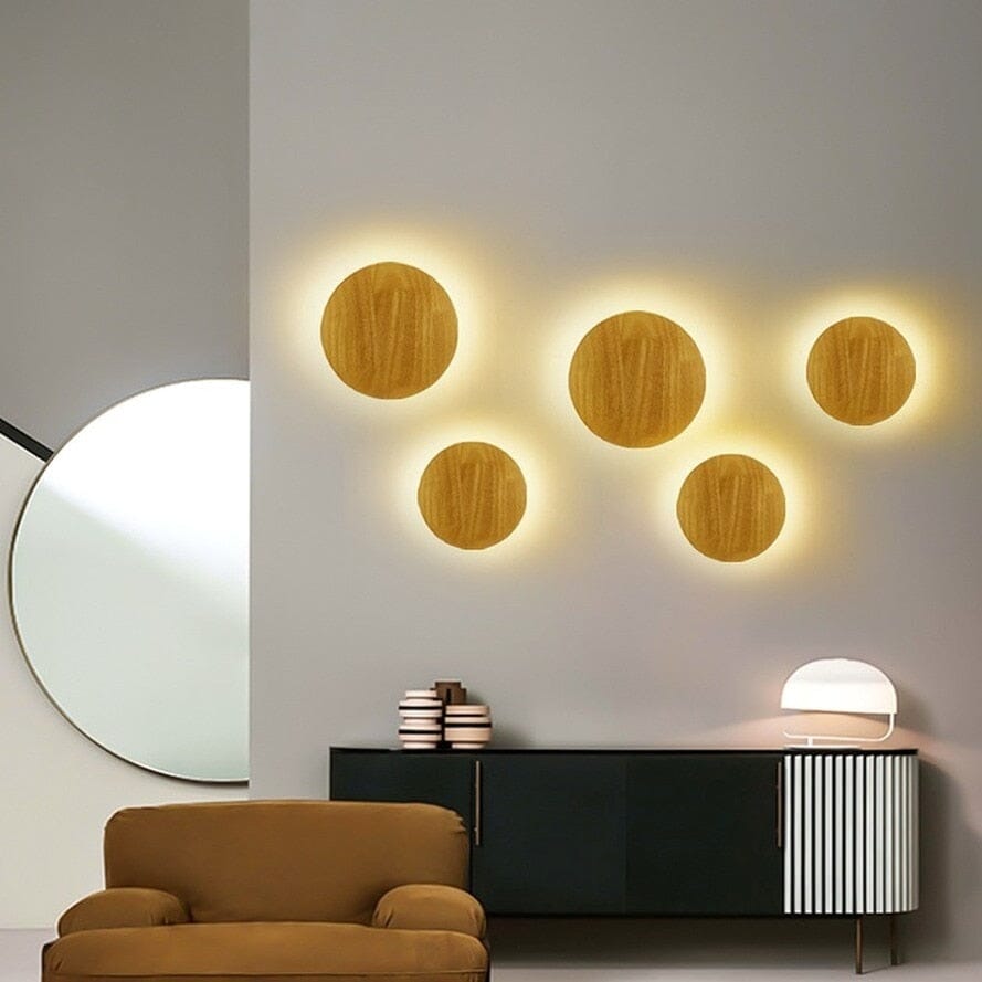 Elora Wooden Wall Light With LED For Hallways And Living Rooms