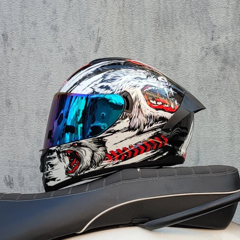 Capacete Integral LVS-701 — Sistema de Viseira Dupla, Proteção Térmica para o Inverno